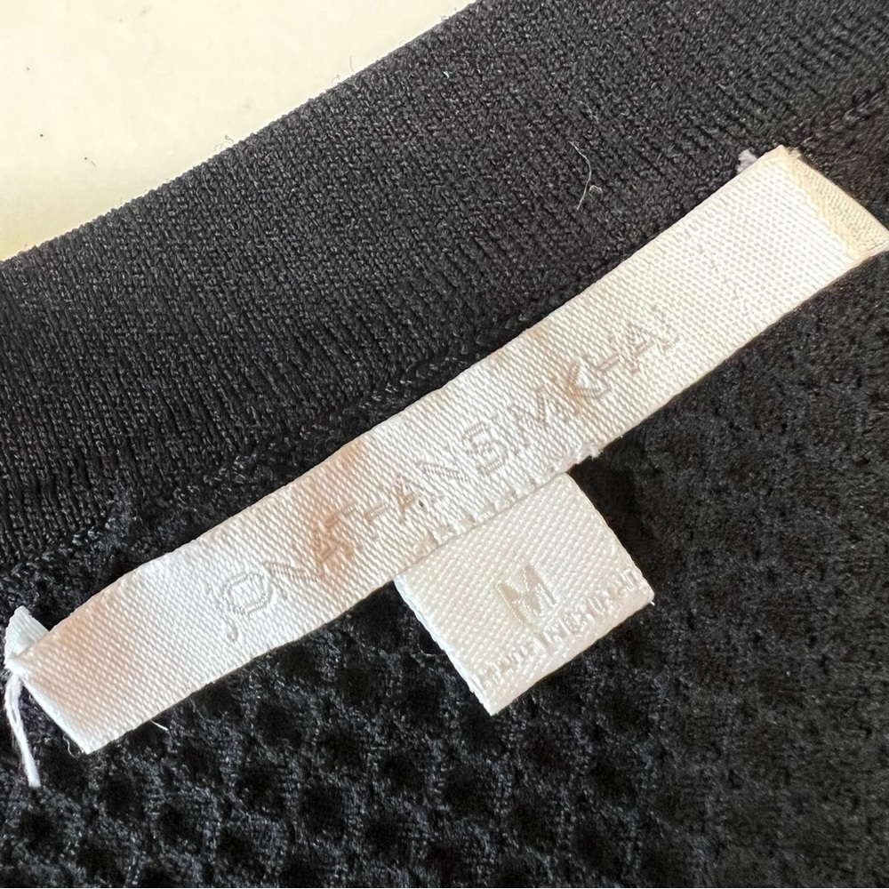 Jonathan Simkhai Black & White Side Snap Colorblock Textured Sweatshirt Medium - Picture 12 of 12
